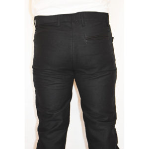 Pantalone Fustagno scamosciato nero zip