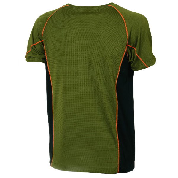 t-shirt tecnica univer verde arancio