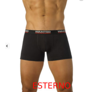 boxer da uomo in cotone wanted con elastico esterno